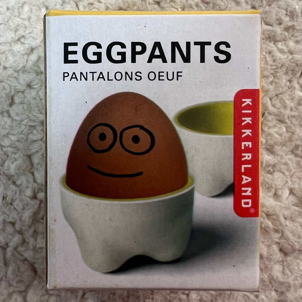 ☀️2/$14☀️Kikkerland Eggpants Egg Holder Set of Two - Picture 2 of 8